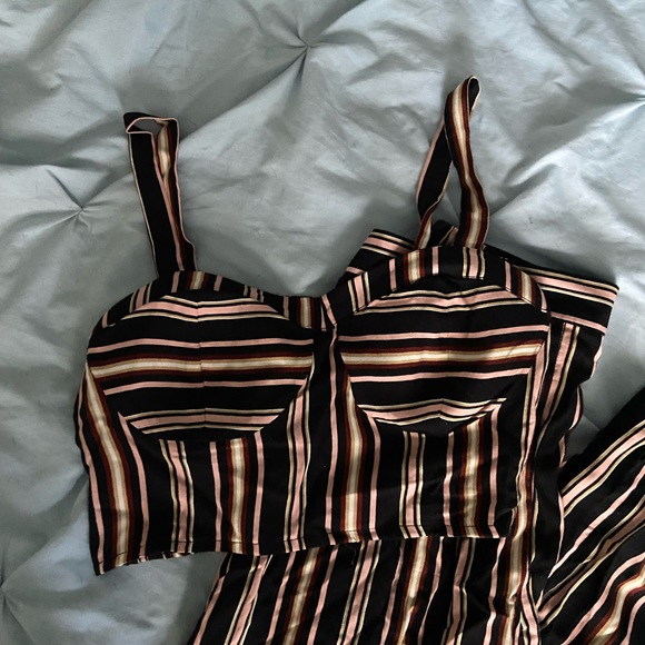 Multicolor Striped Matching Set - Picture 2 of 6